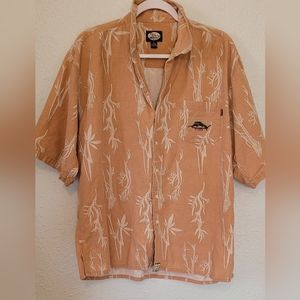 Tommy Bahama Bungalow Hawaiian Linen Cotton Blend Casual Button Shirt